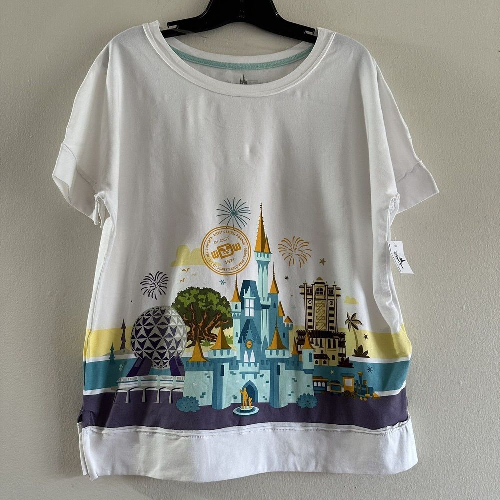 Walt Disney World Dolman Top for Women White Size M B44